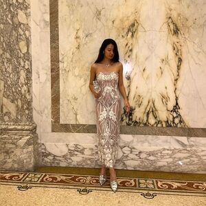 Helsi strapless midi dress for weddings
